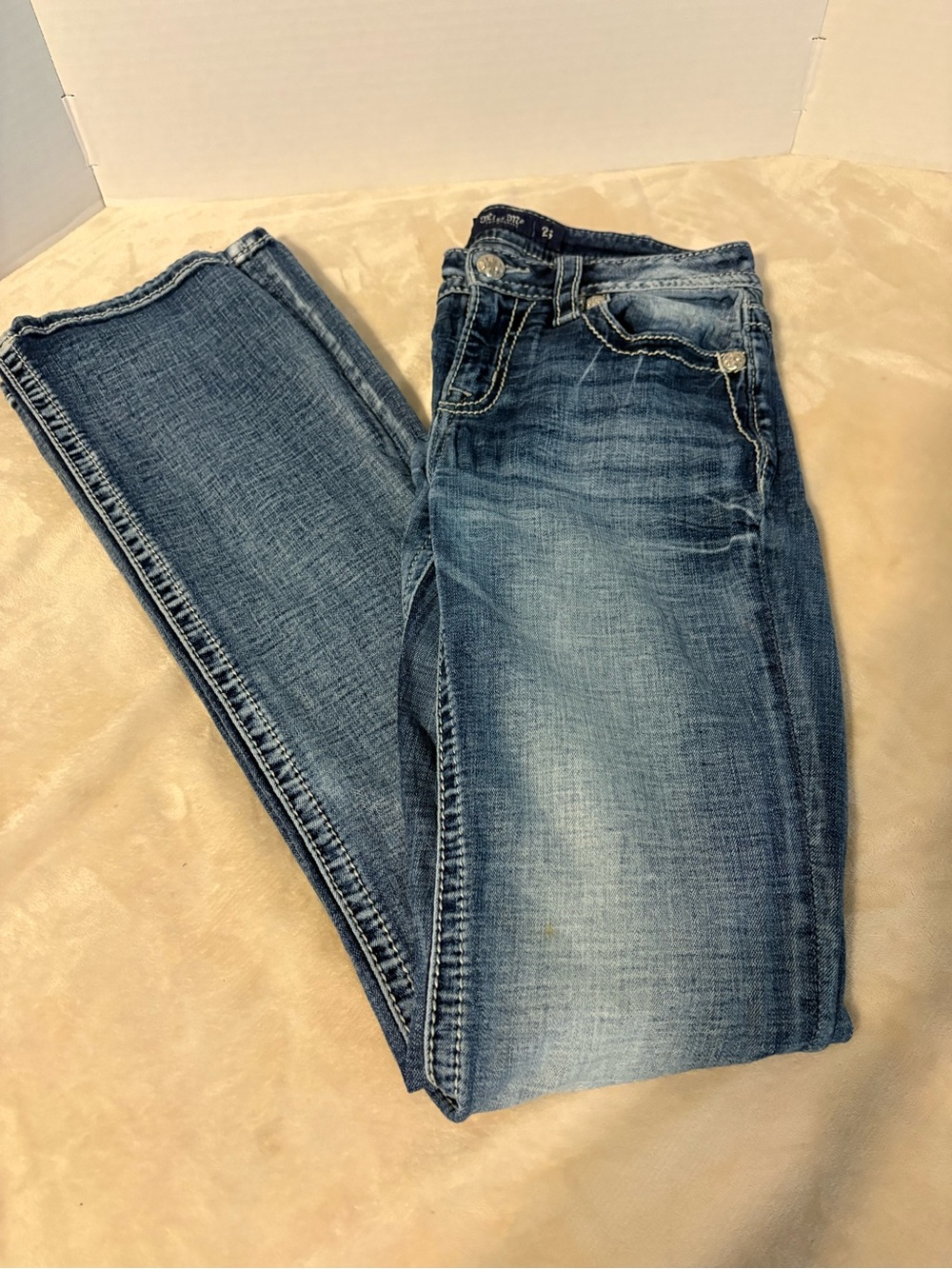 Miss Me Skinny Light Blue Washed Denim Jeans
